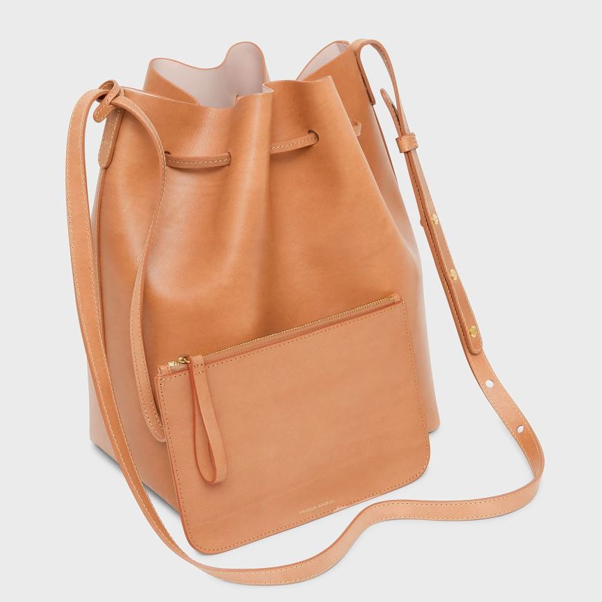 Women's Mansur Gavriel Vegetable Tanned Leather Bucket Bags Light Brown | AU 4675GX